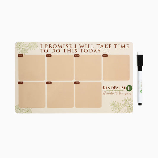 KindPause Weekly Organiser (Fridge Magnet & Pen)