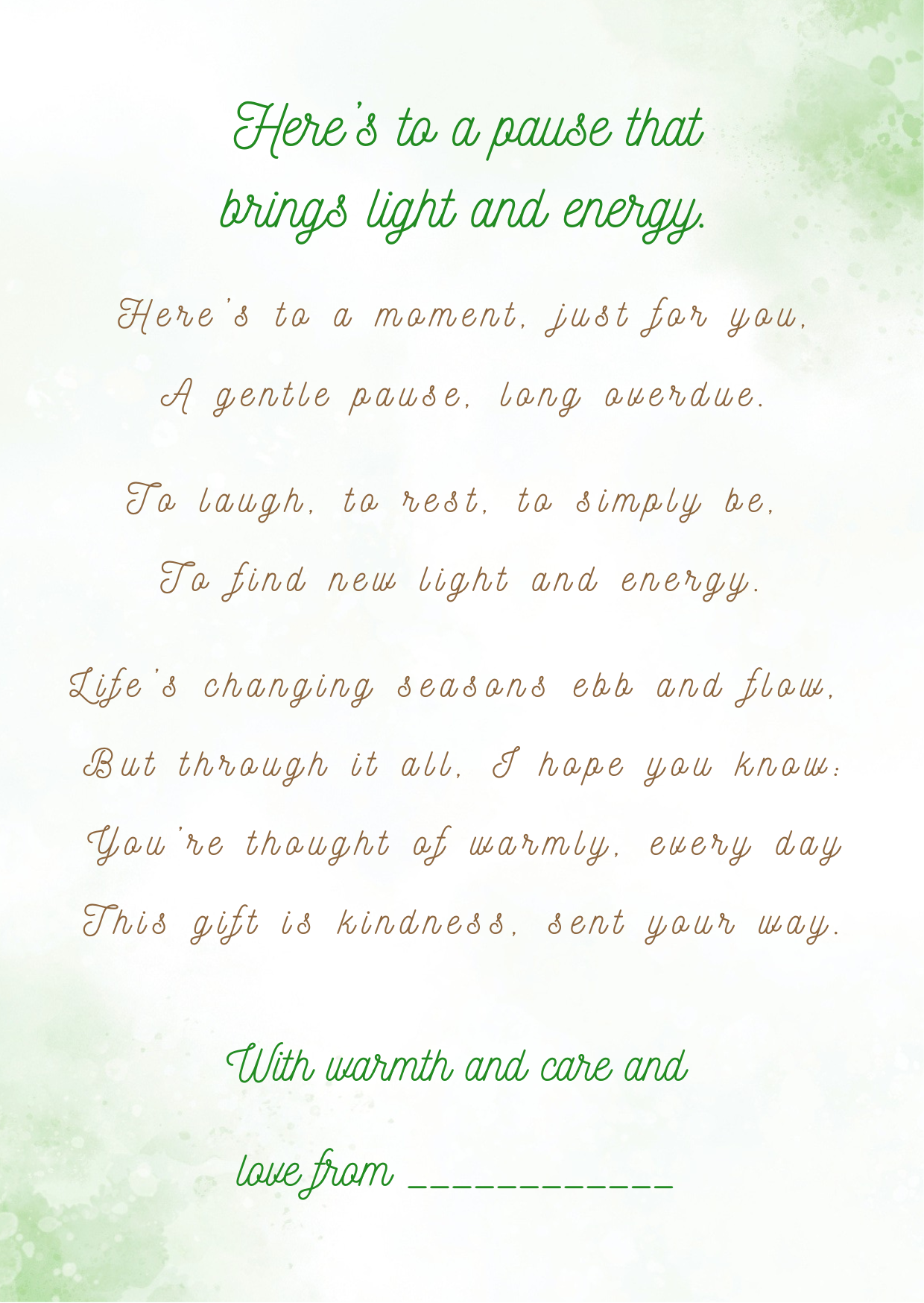 Message of Kindness Cards - Option 3